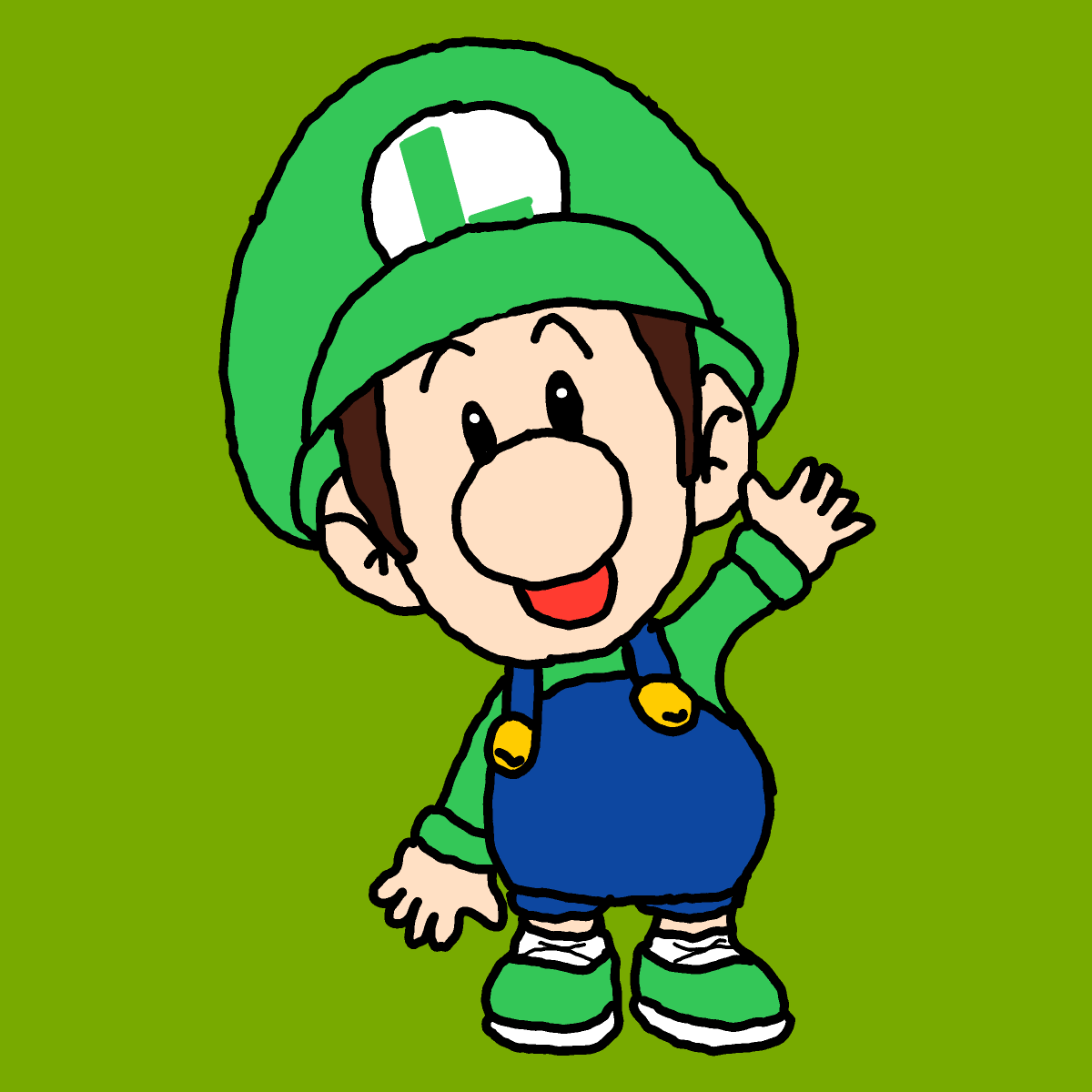Baby Luigi drawing by Guardianoflives
