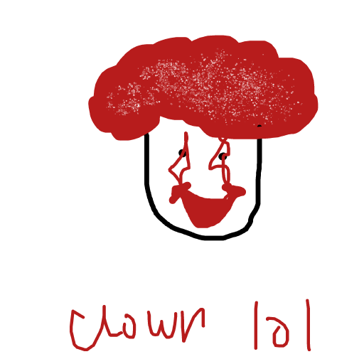 Clown drawing by brass-sage-way