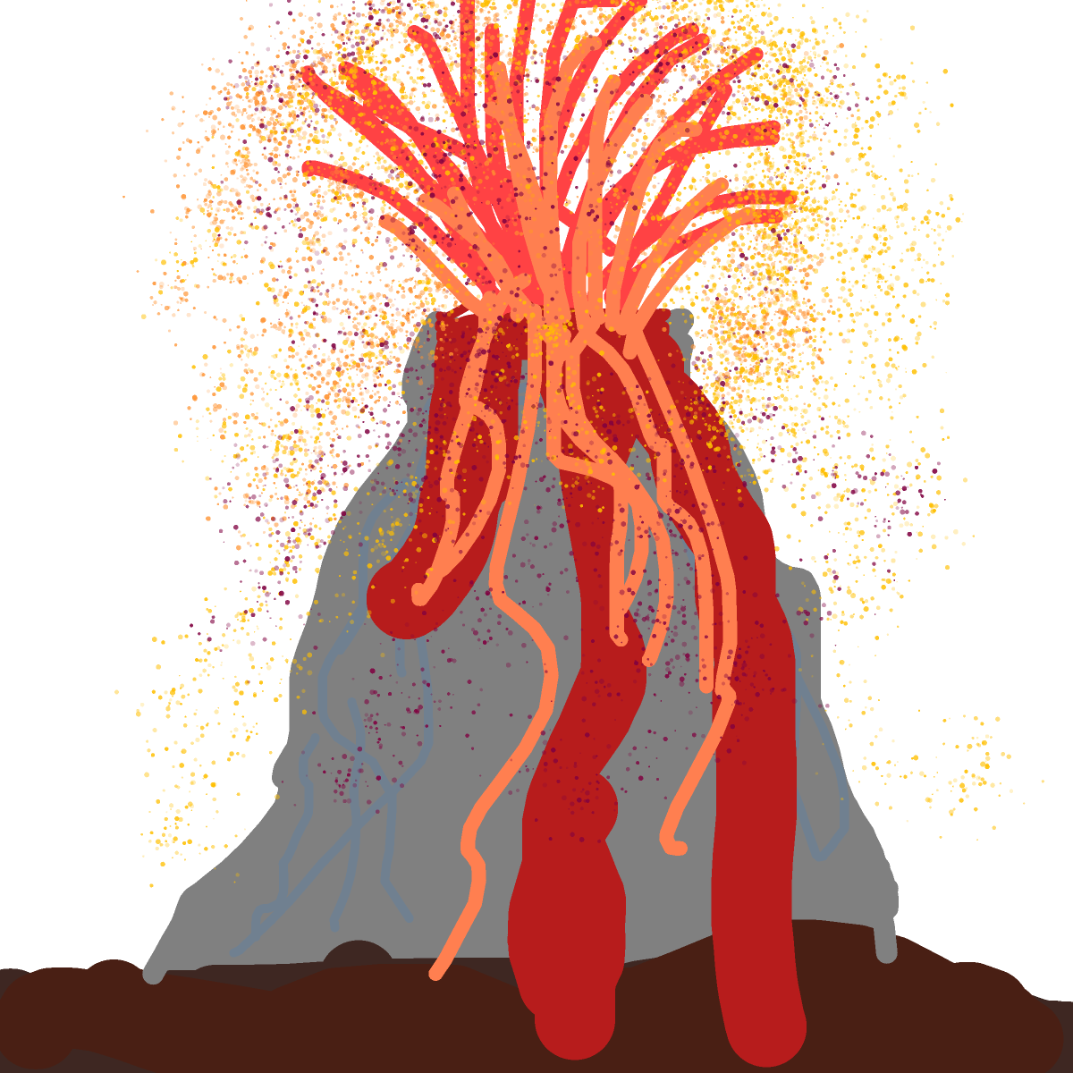 Volcano drawing by spleenonlean