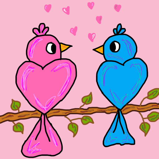 Lovebird drawing by monthra