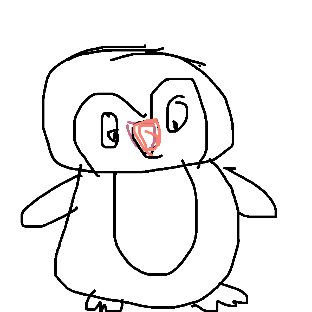 Penguin drawing by fire-quick-wheel