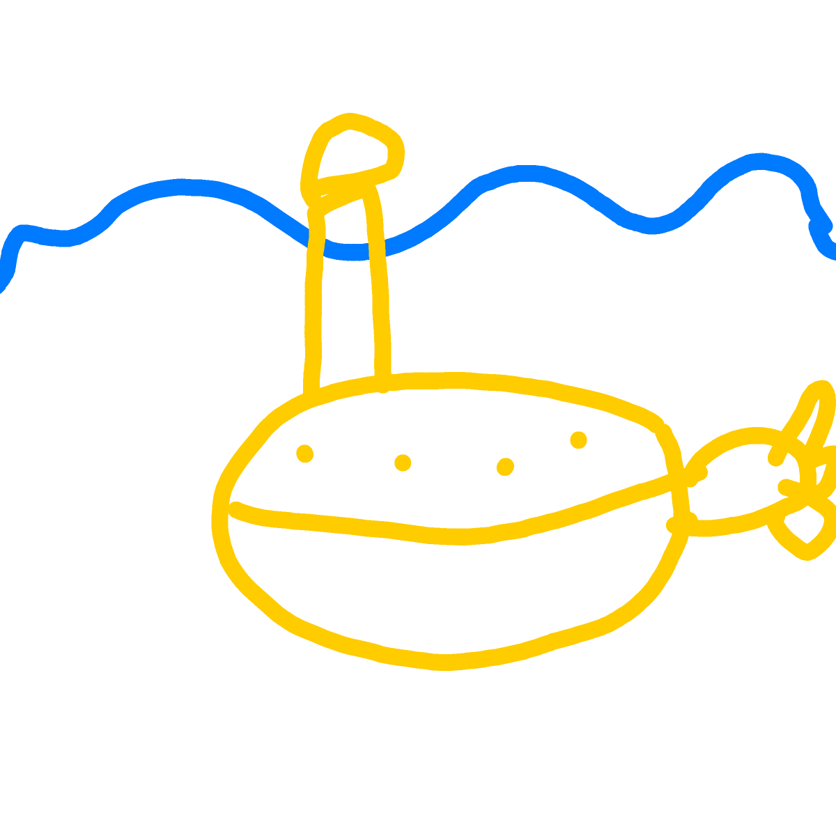 Submarine drawing by iron-wise-doodler