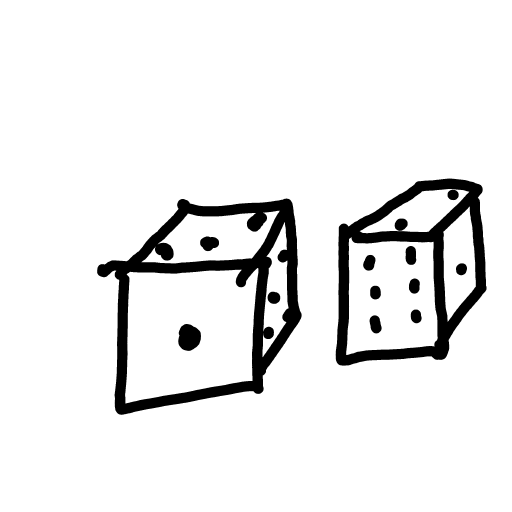Dice drawing by ismael