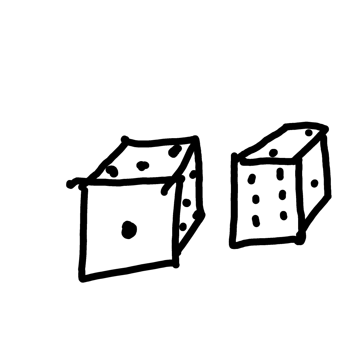 Dice drawing by ismael