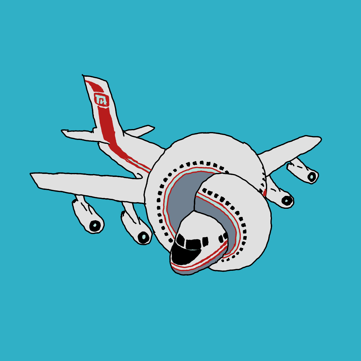 Airplane drawing by Guardianoflives