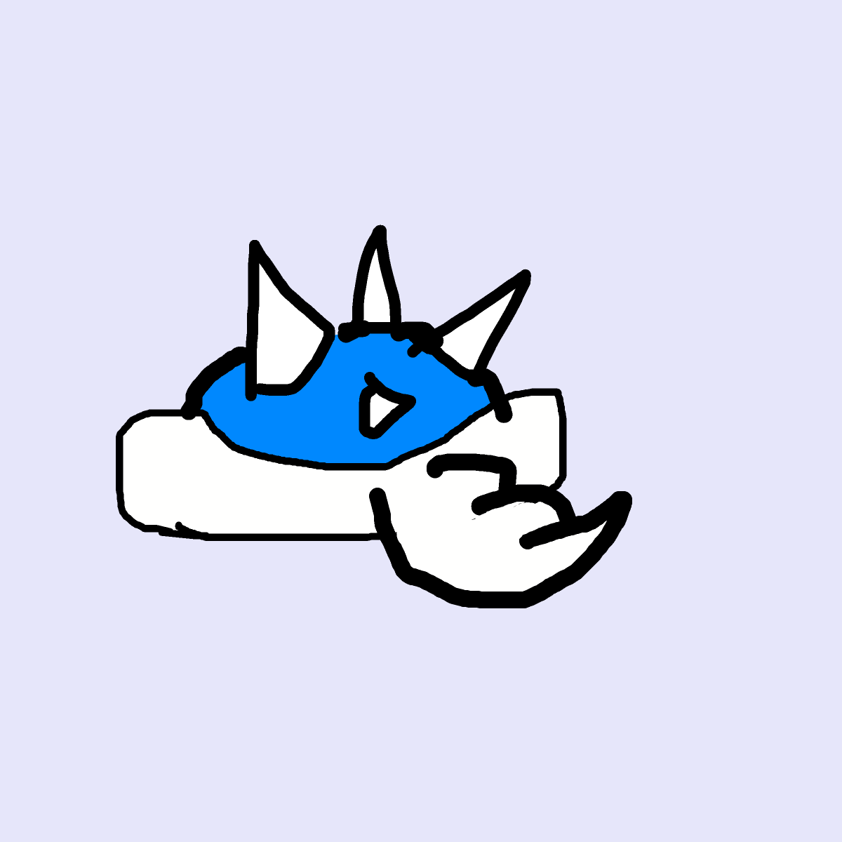 Blue Shell drawing by copper-color-sketch