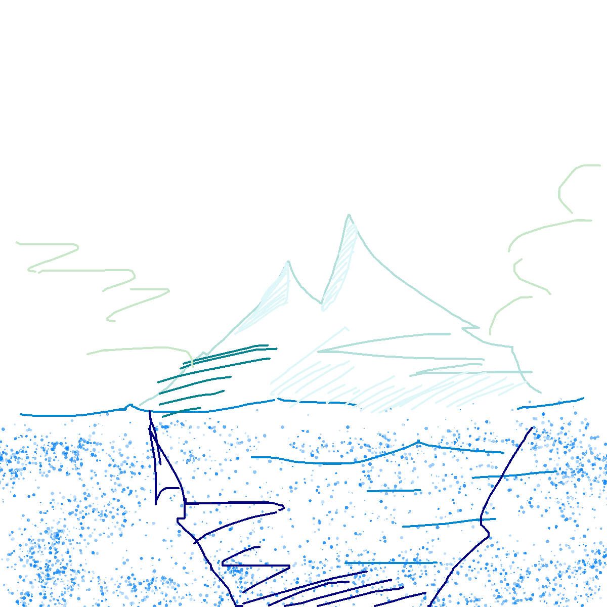 Iceberg drawing by nammy