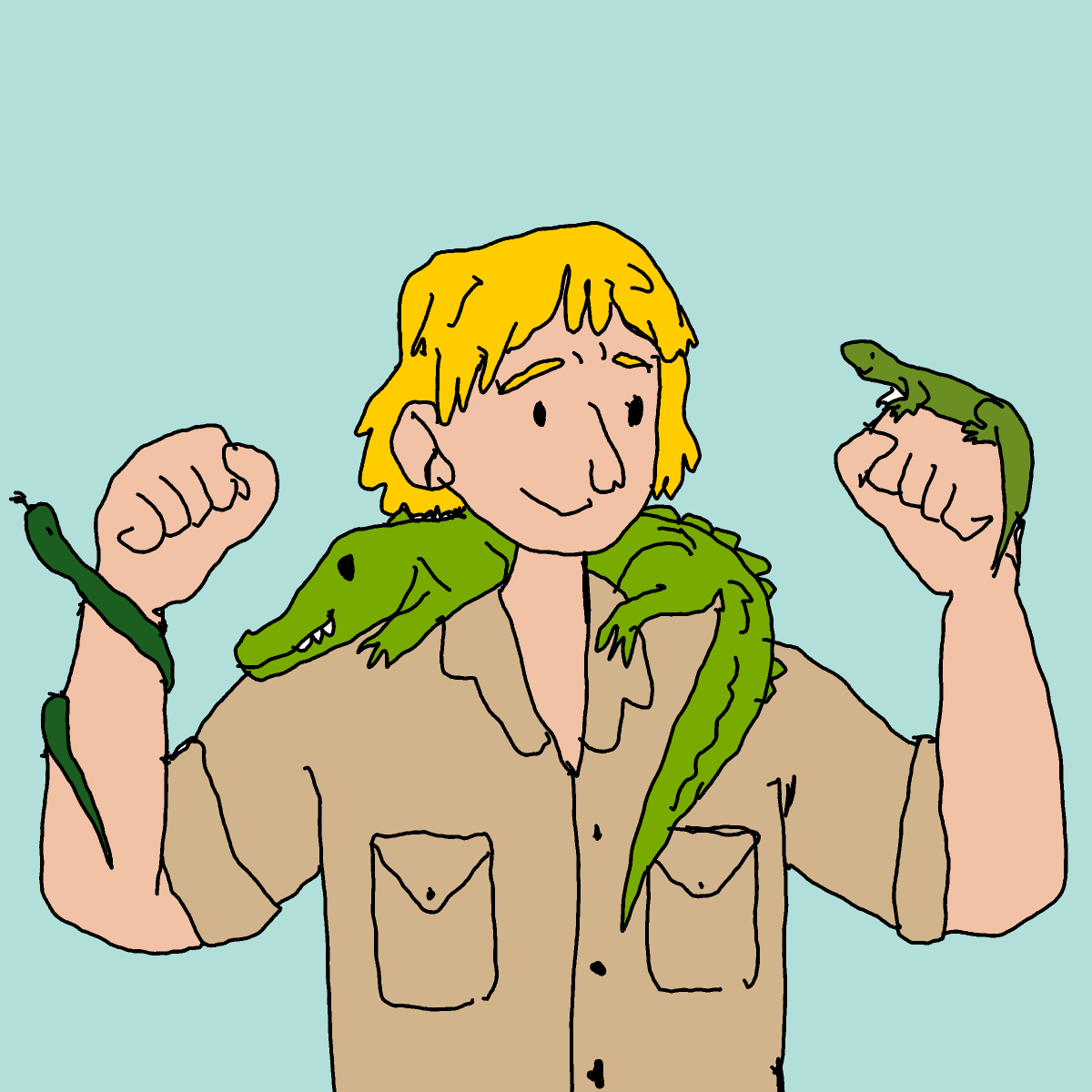 Steve Irwin drawing by Guardianoflives