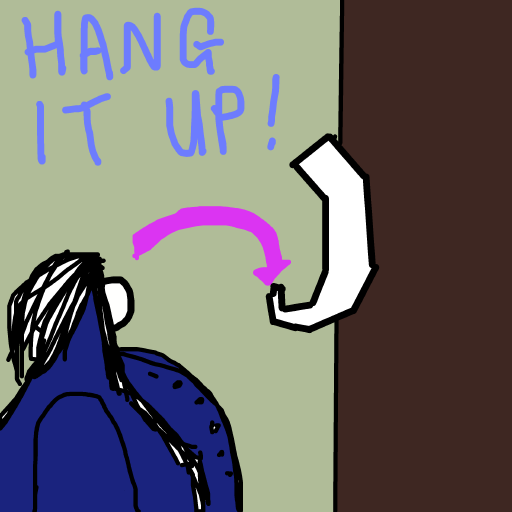 Coat Hook drawing by johnny boy