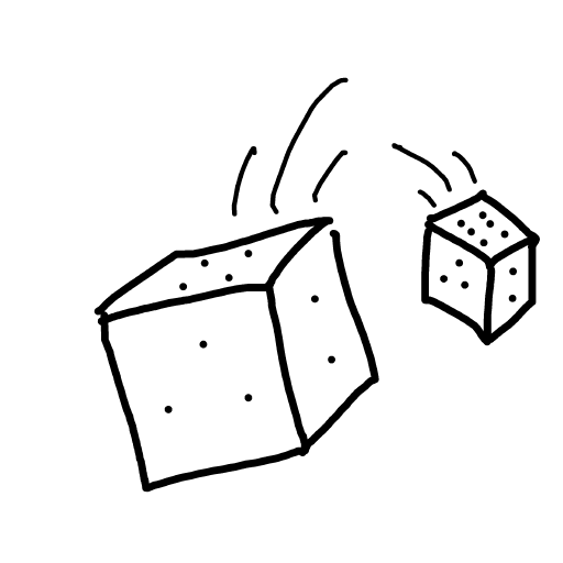 Dice drawing by hatben
