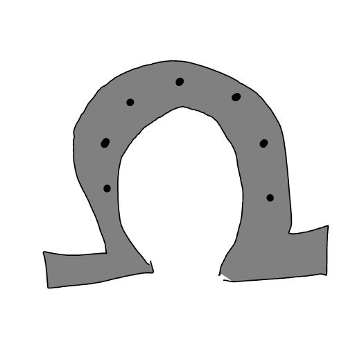 Horseshoe drawing by Shandi