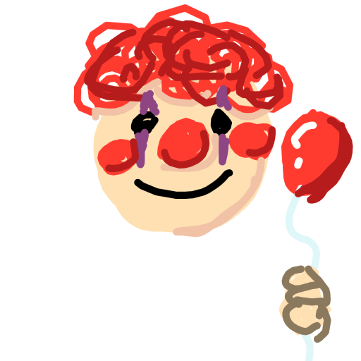 Clown drawing by kckitty