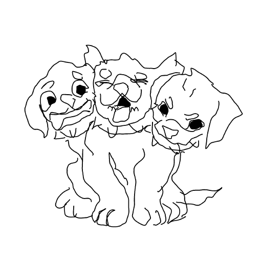 Cerberus drawing by Guardianoflives