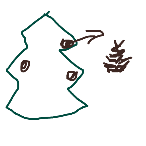 Pinecone drawing by honey crisp