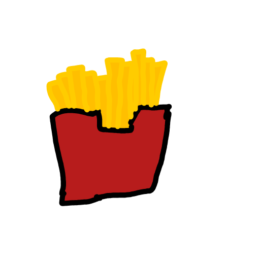 Fries drawing by 1singular_sensation