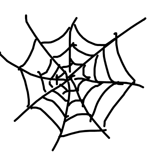 Spider Web drawing by toulik