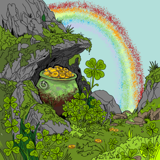 Pot of Gold drawing by Bridgitte