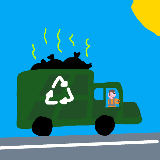 Garbage Truck drawing by jashezilla