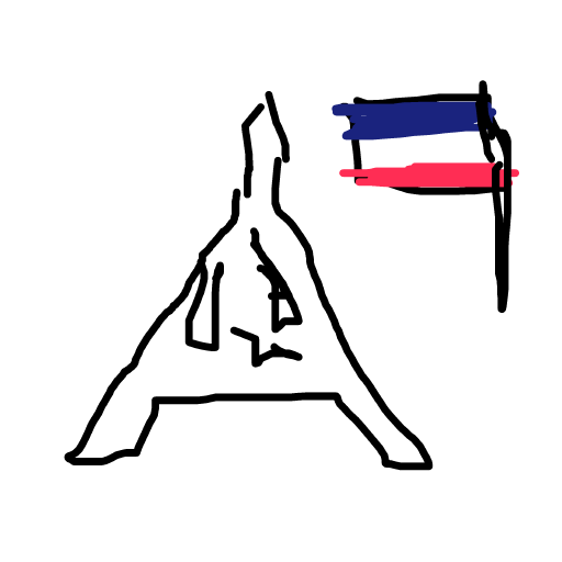 Eiffel Tower drawing by delta-hyper-spire
