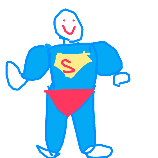 Superman drawing by hen
