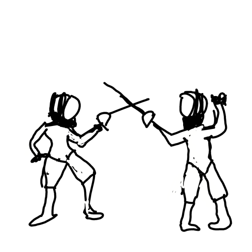 Fencing drawing by silver-sharp-mode