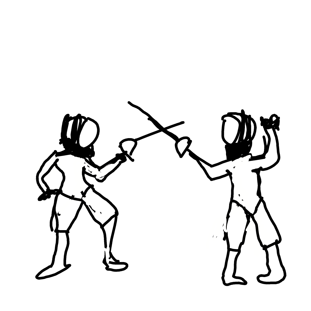 Fencing drawing by silver-sharp-mode