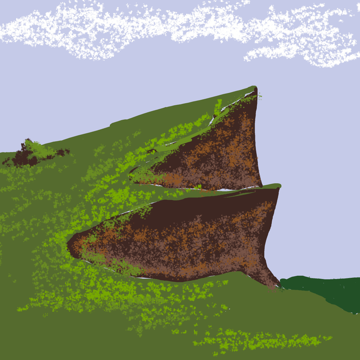 Cliff drawing by nuchalant