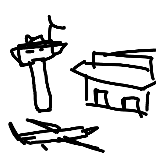 Airport drawing by draw-ivory-drawer