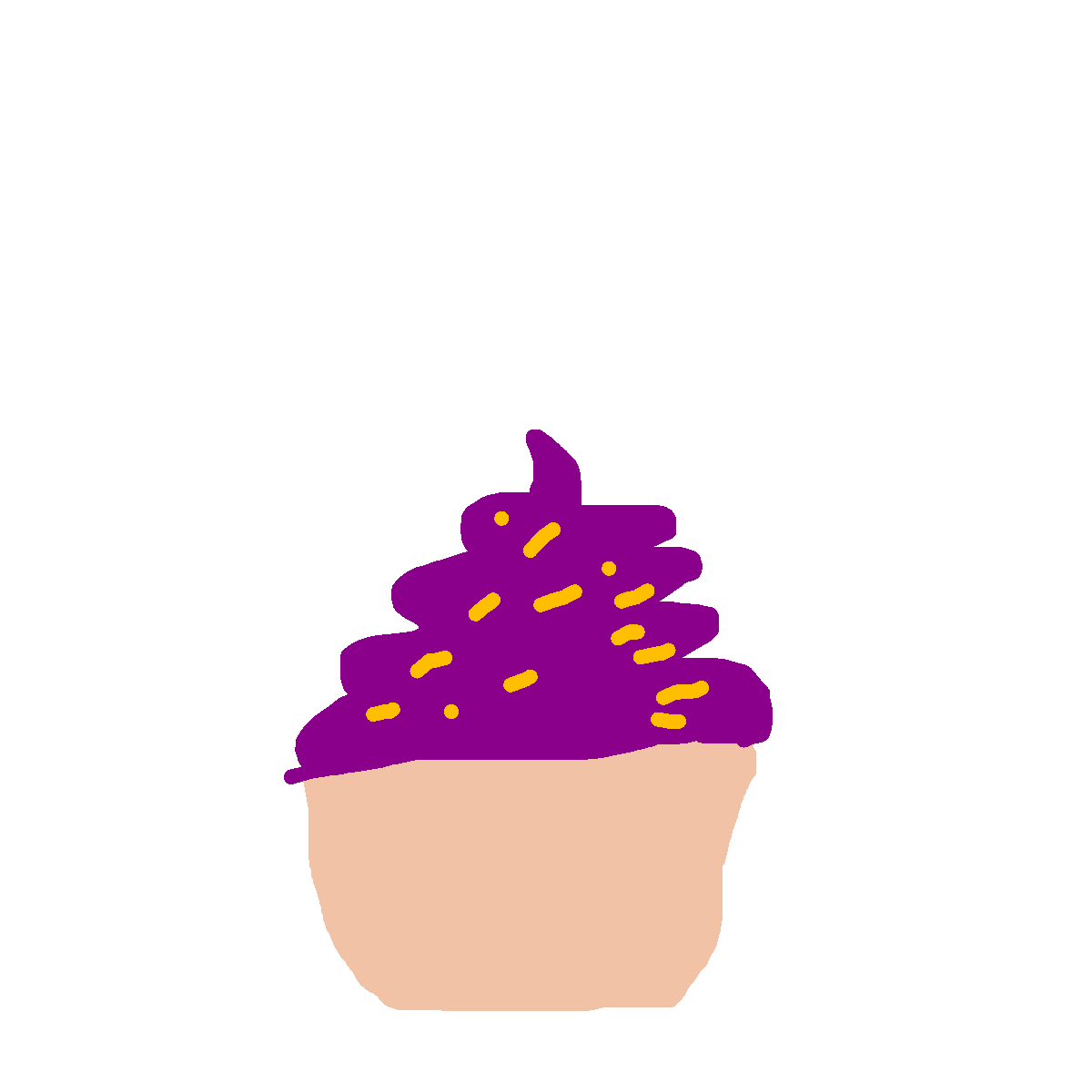 Cupcake drawing by pancakes palette