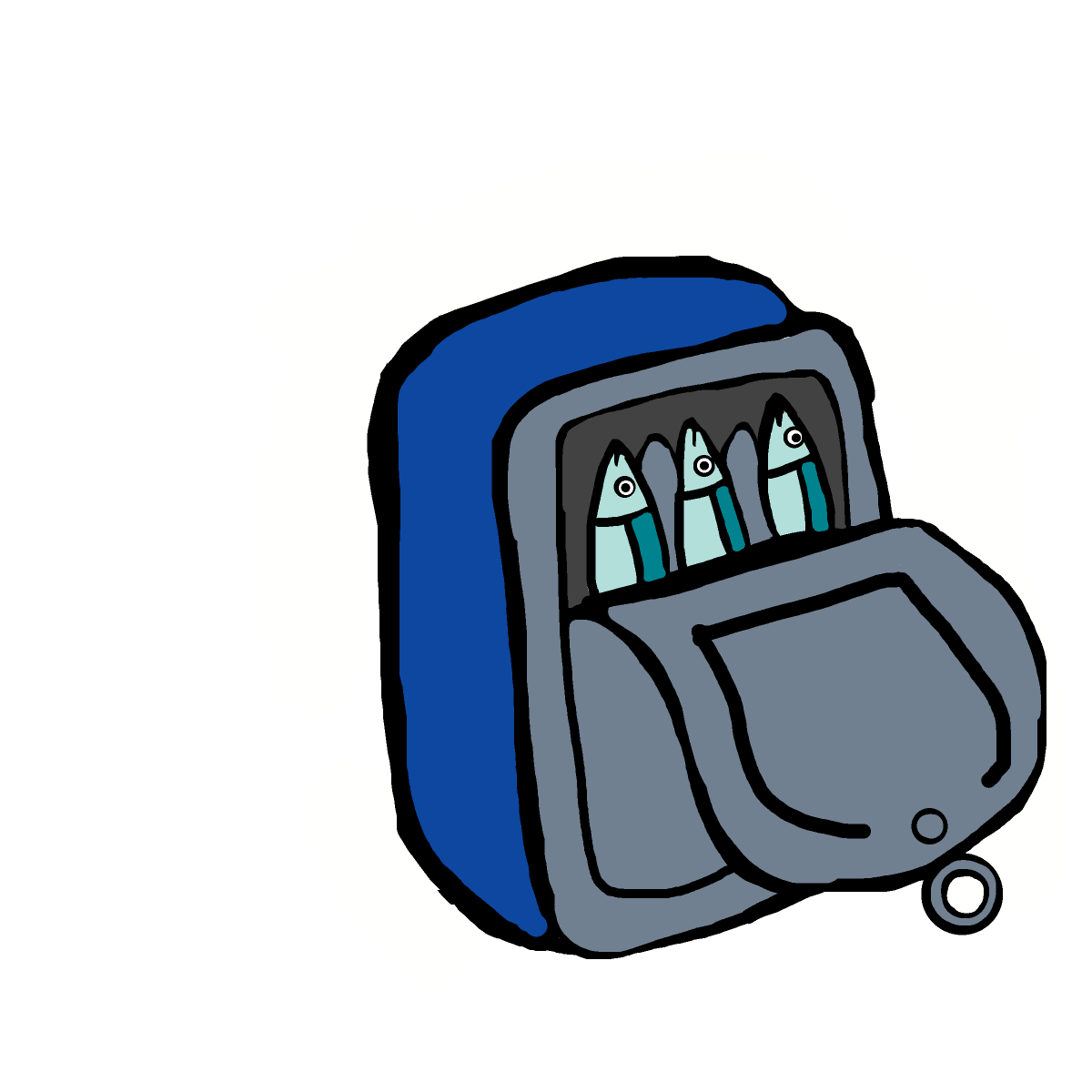 Sardine drawing by navy-fine-loom