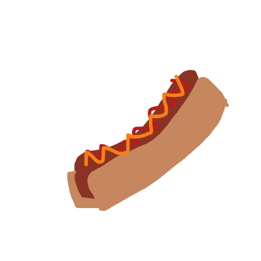 Hot Dog drawing by rowan