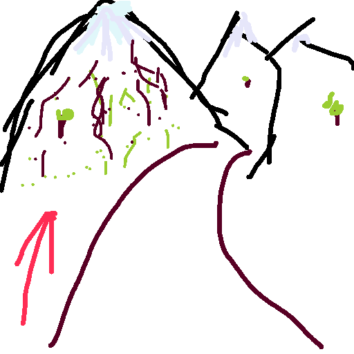 Mountain drawing by fire-quick-wheel