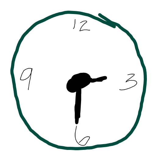 Clock drawing by Bri3