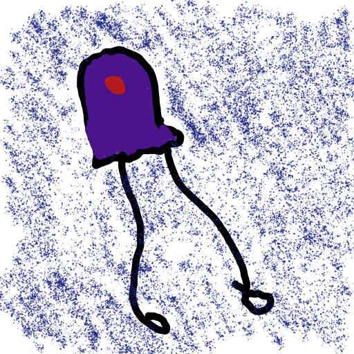 Tentacool drawing by oscar