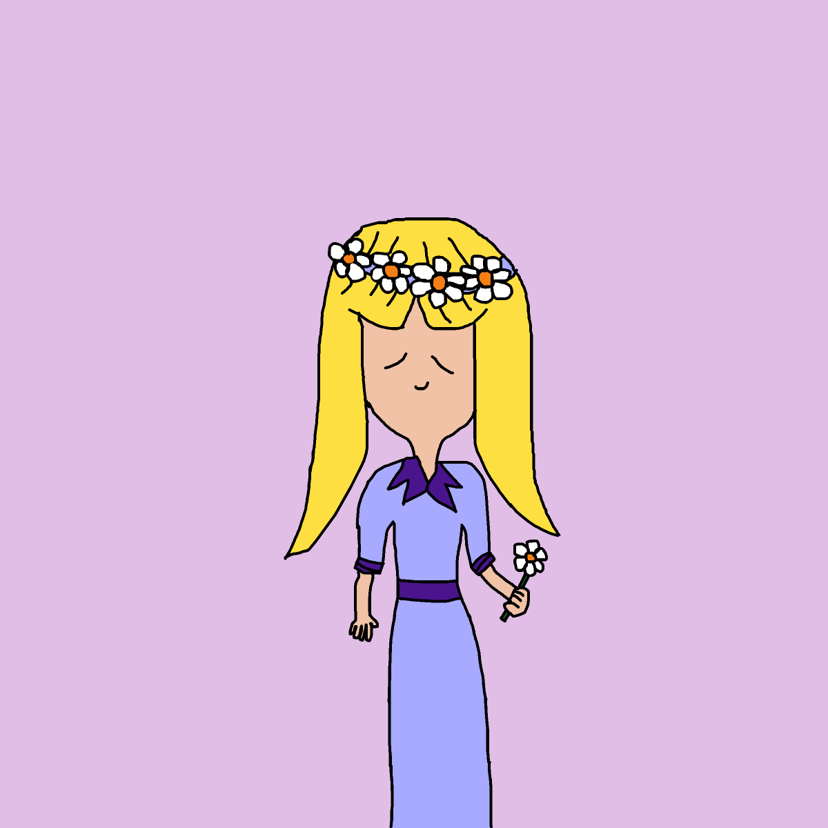 Flower Crown drawing by krissywissy