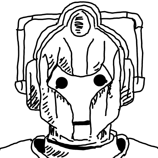 Cyberman drawing by Guardianoflives