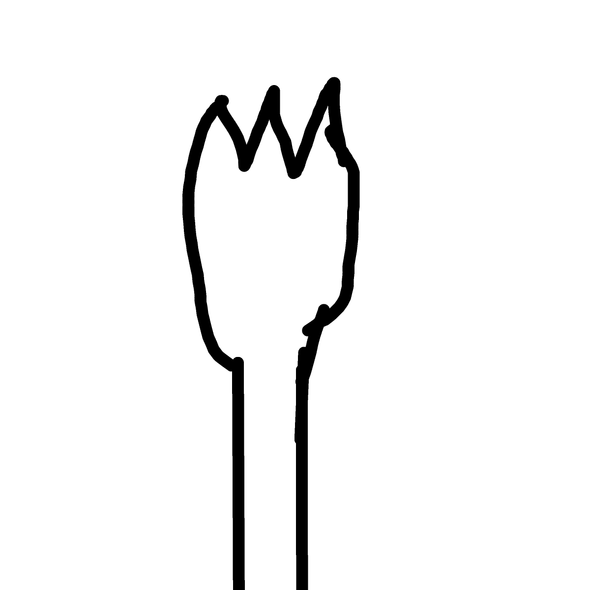 Fork drawing by Betsy