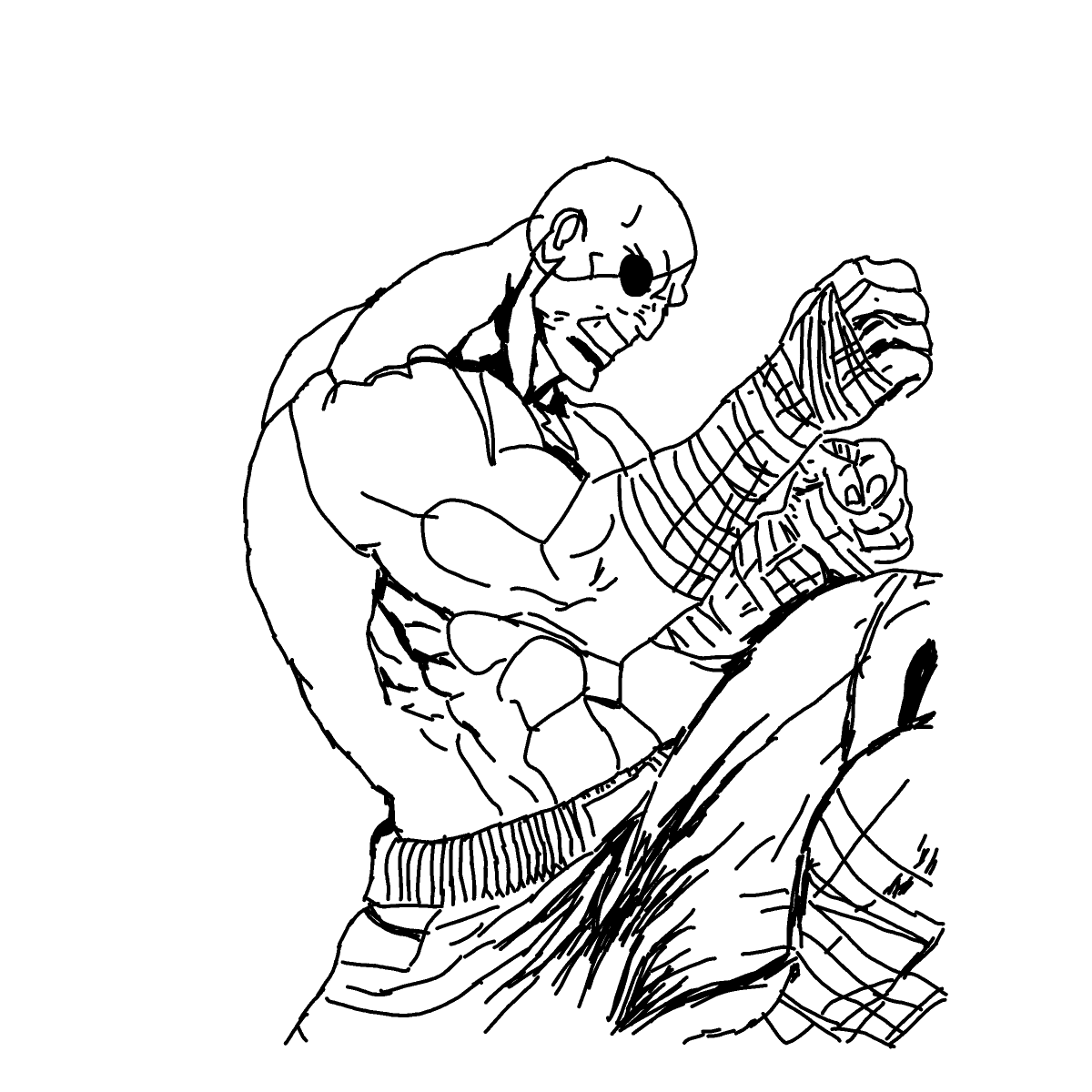 Sagat drawing by true-wide-bard