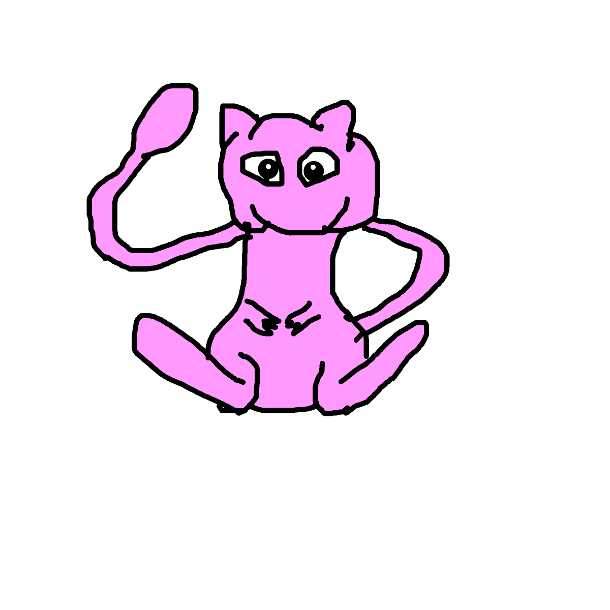 Mew drawing by paradutchman