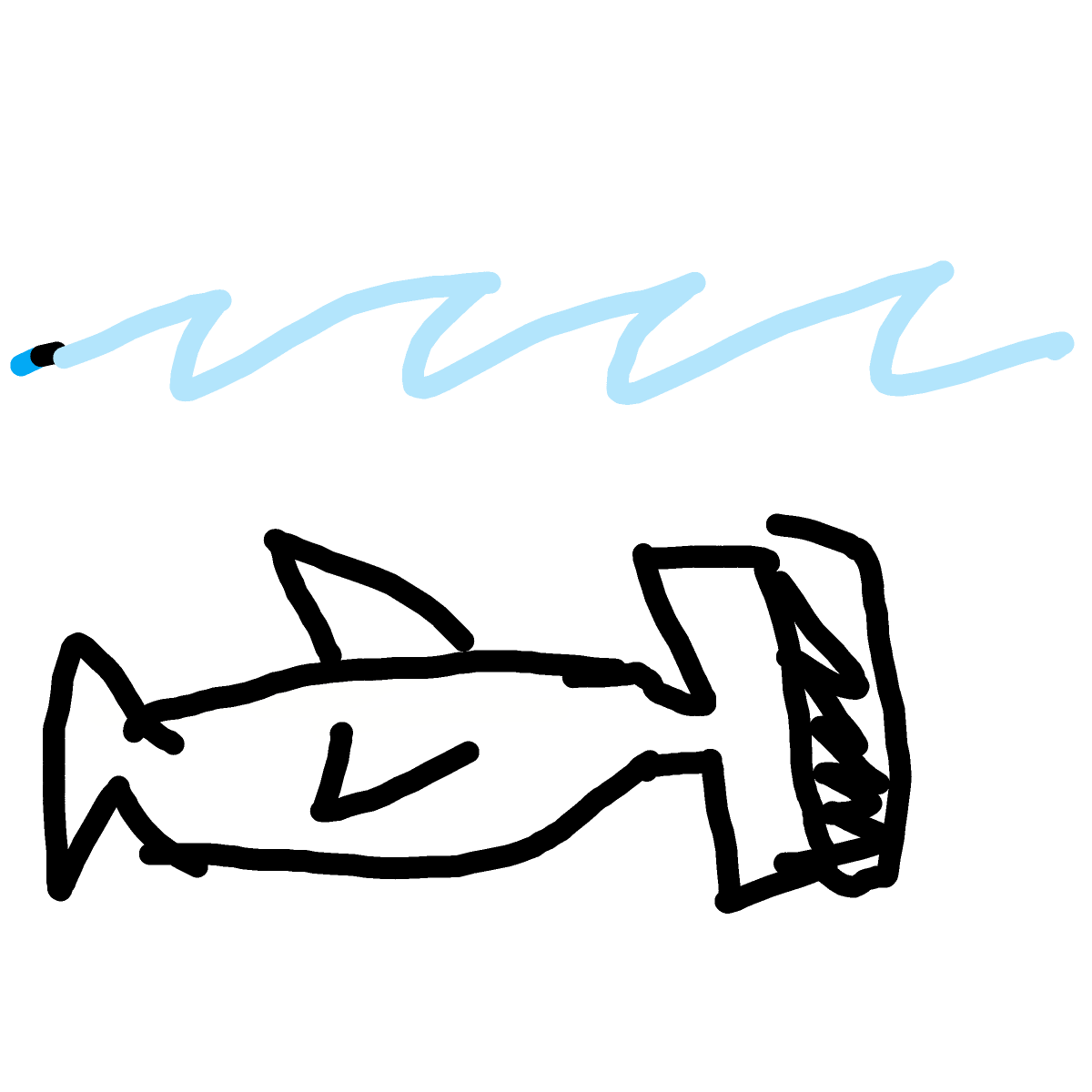 Hammerhead drawing by Mr Doodles