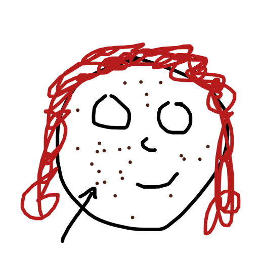 Freckles drawing by juice