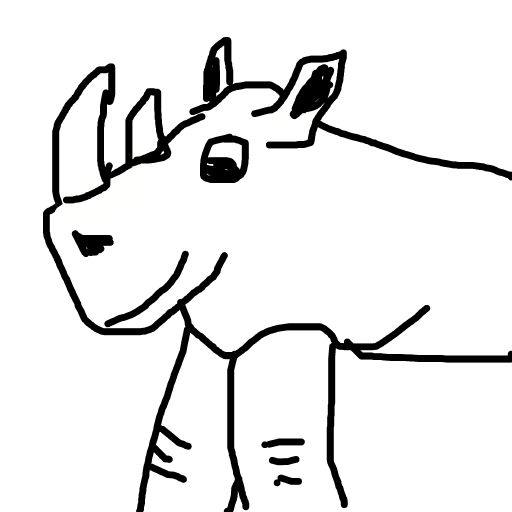 Rhino drawing by tandman