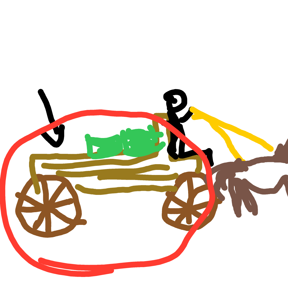 Wagon drawing by Toni27