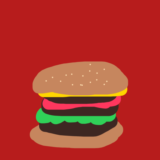 Burger drawing by knoxy
