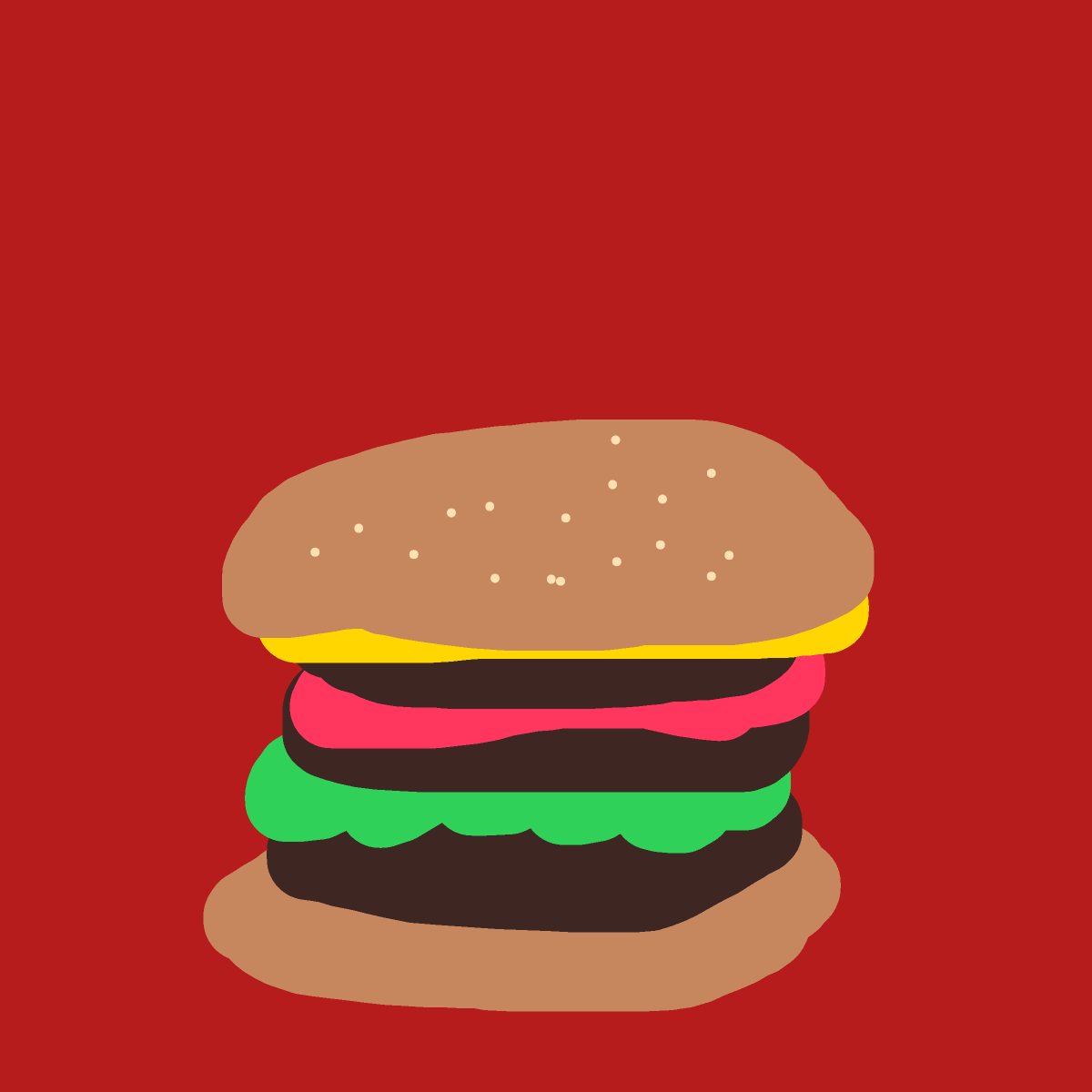 Burger drawing by knoxy