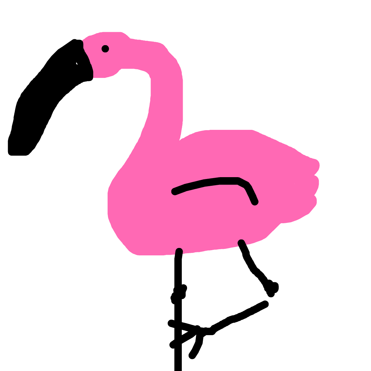 Flamingo drawing by tandman