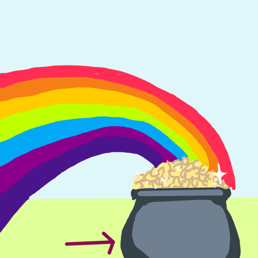 Pot of Gold drawing by gummy squirm
