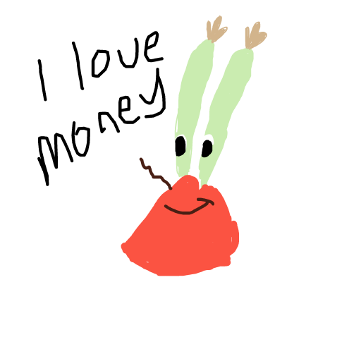Mr Krabs drawing by fast-wide-expert