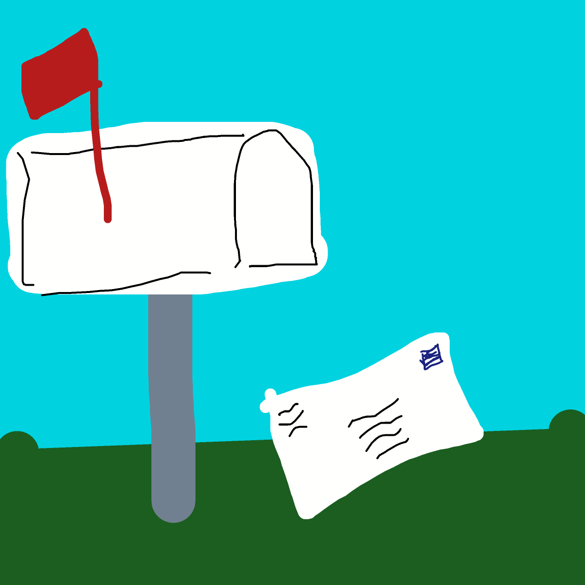 Mailbox drawing by nice-draw-designer