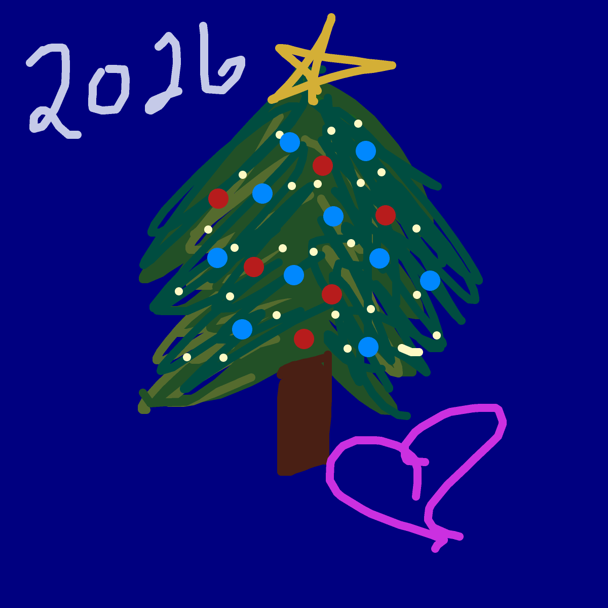 XMas Tree drawing by live-quick-flux